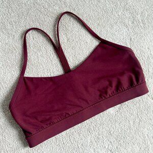 lululemon Flow Y Bra Nulu Light Support - A–C Cups - Burgundy - Size 12
